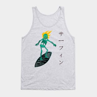 Surfing skeleton Tank Top